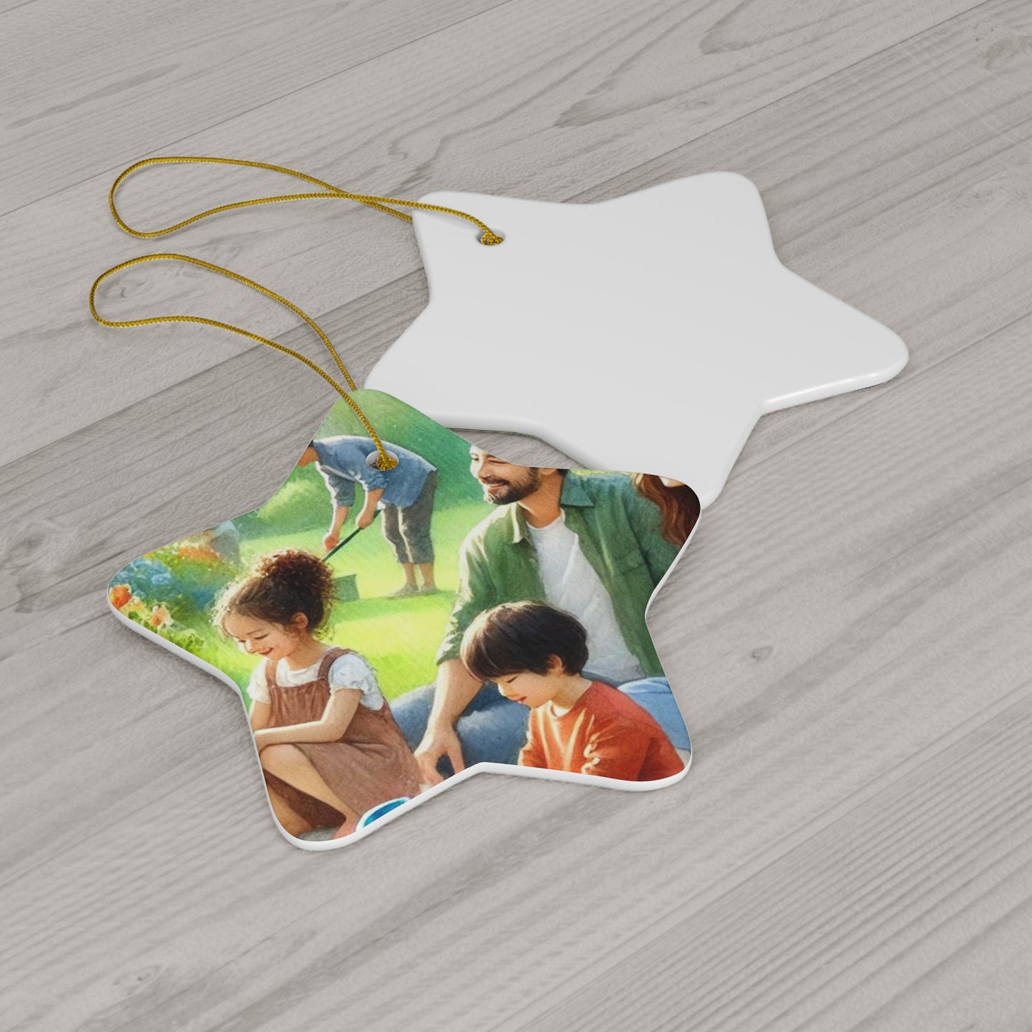 Personalized Christmas Ceramic Ornaments Set