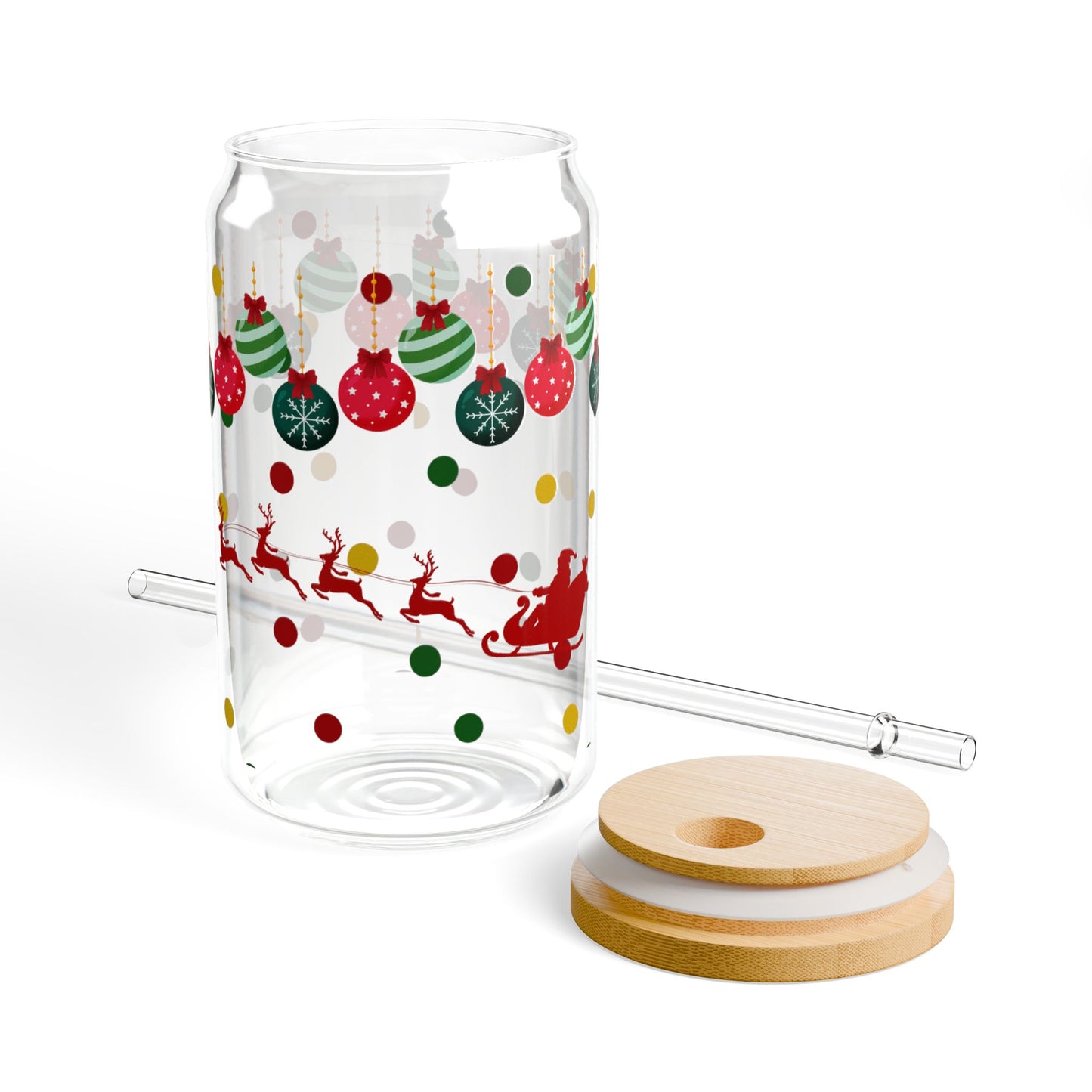 Christmas Sipper Glass, 16oz