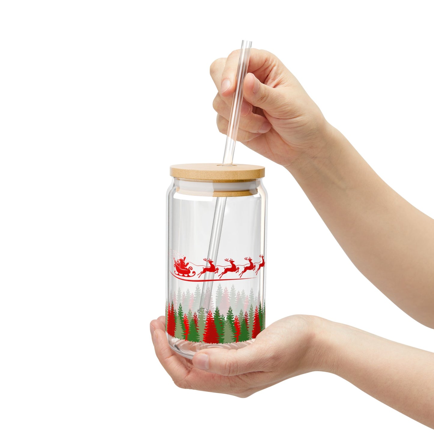 Santa's Sleigh Sipper Glass