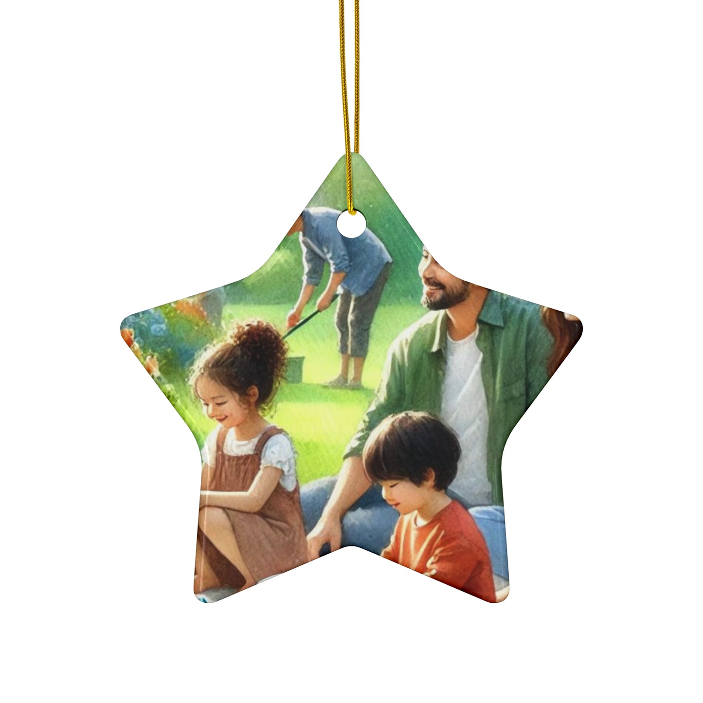 Personalized Christmas Ceramic Ornaments Set