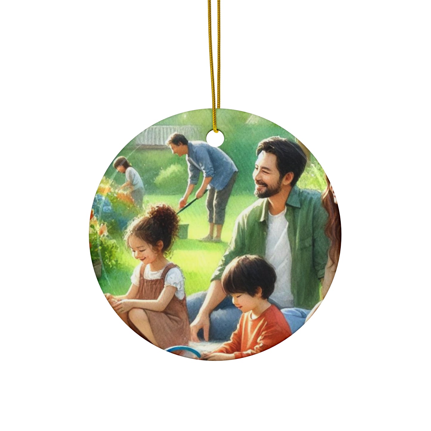 Personalized Christmas Ceramic Ornaments Set