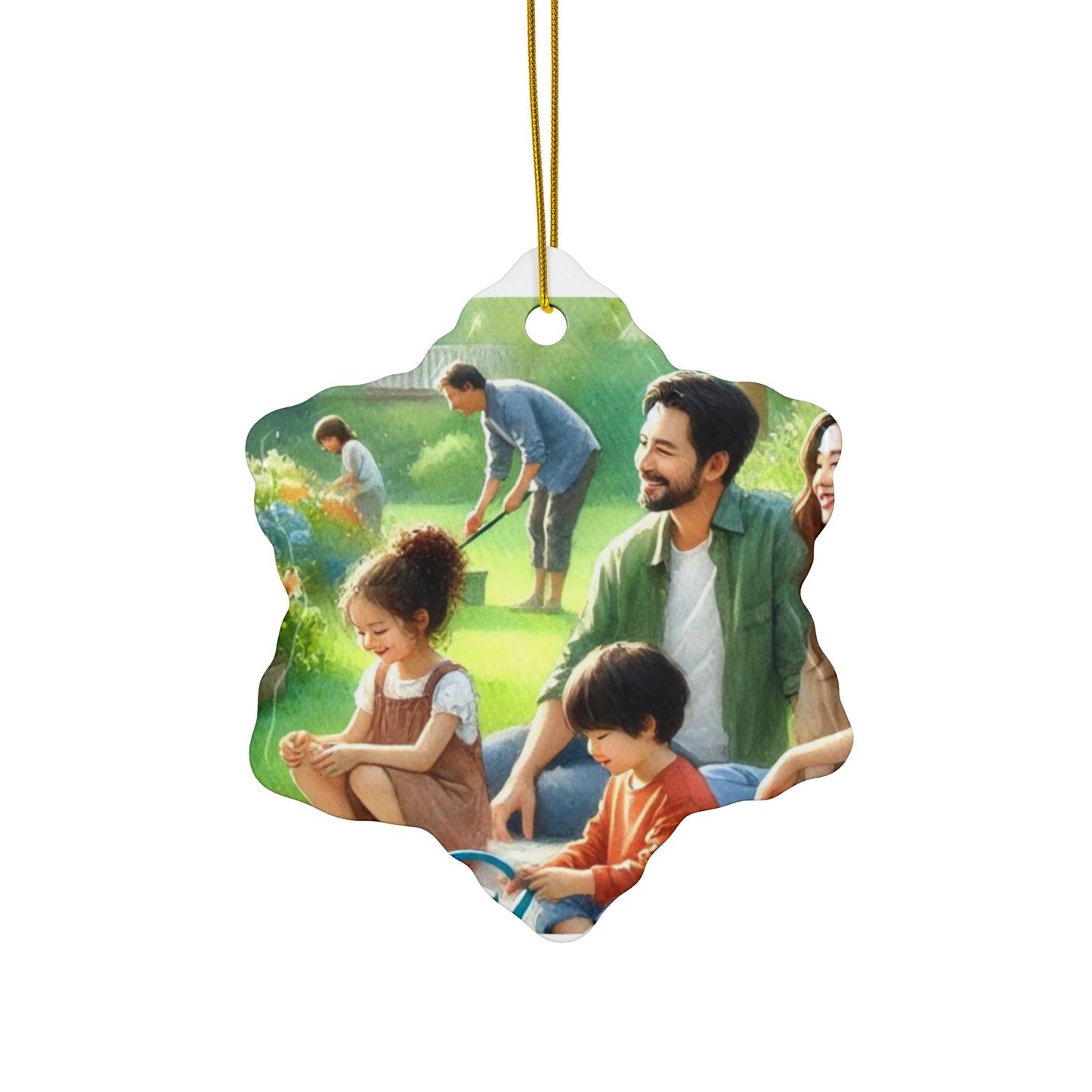 Personalized Christmas Ceramic Ornaments Set