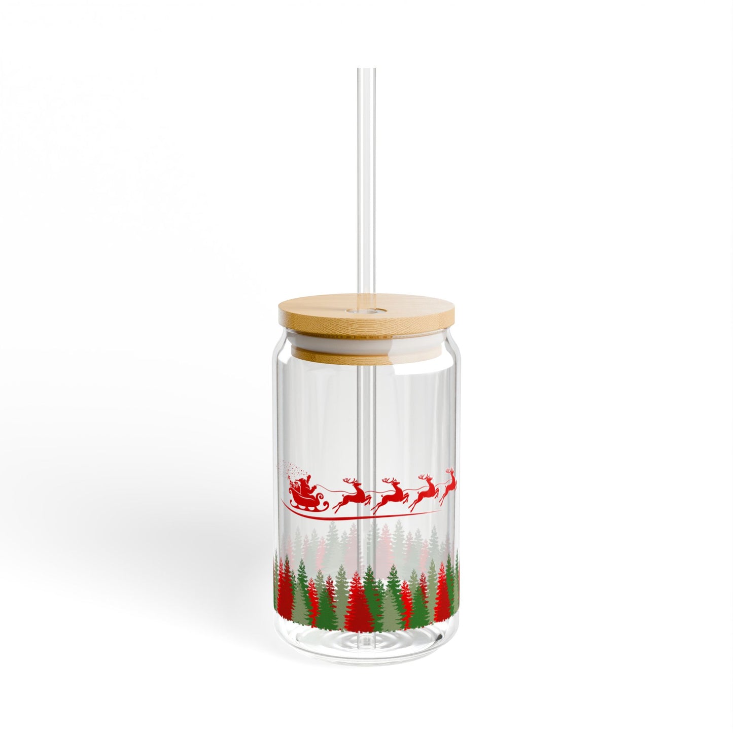 Santa's Sleigh Sipper Glass