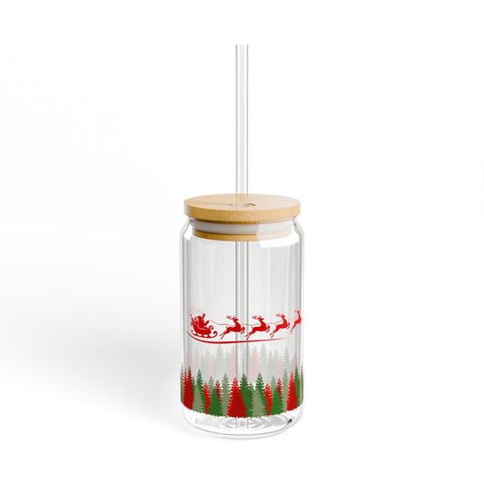Santa's Sleigh Sipper Glass