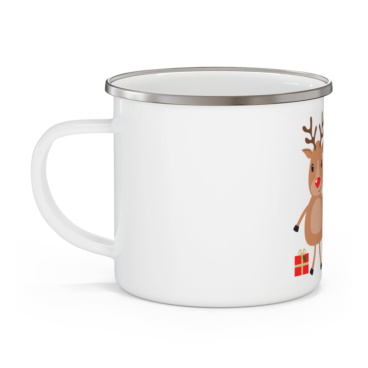 Rudolph the Reindeer Enamel Camping Mug