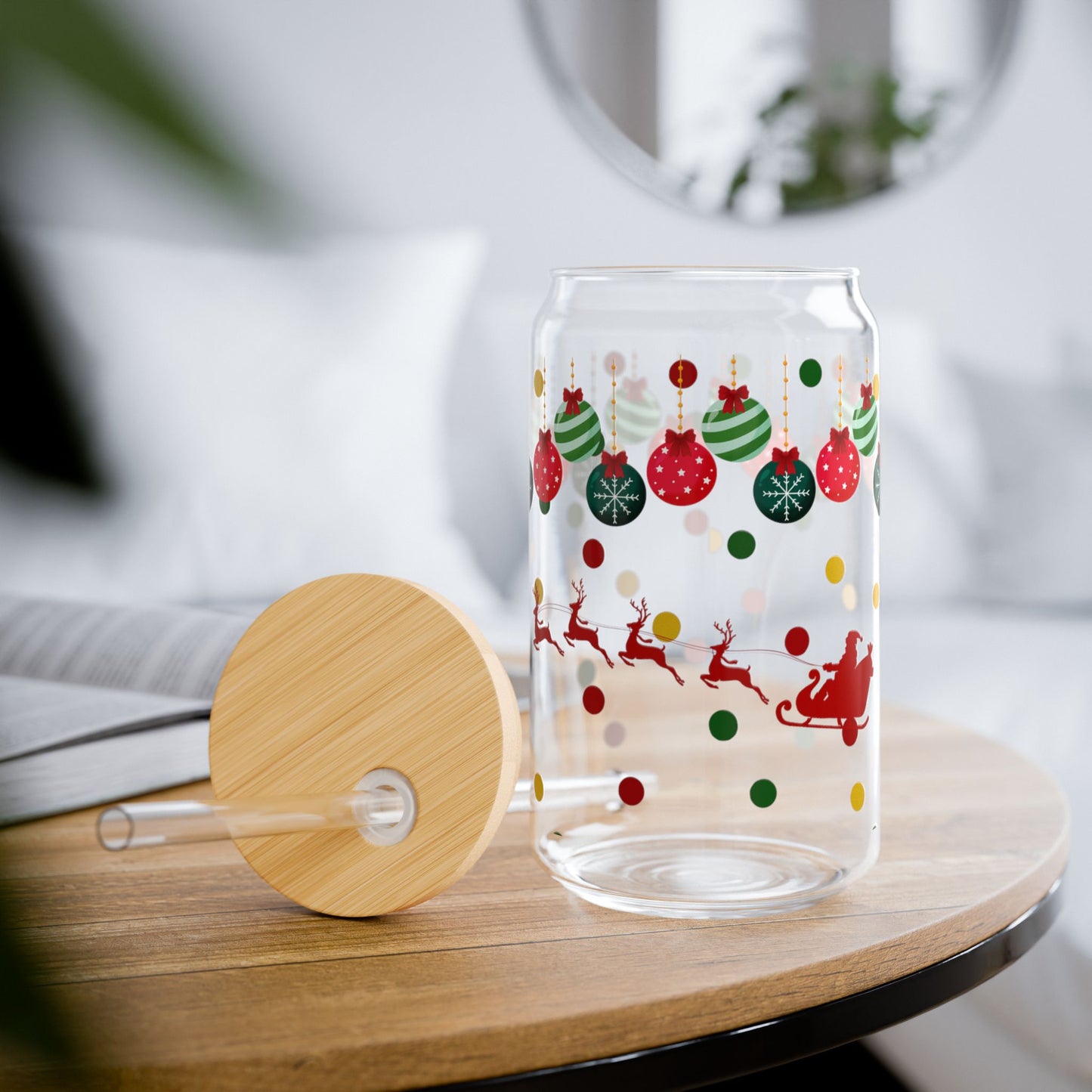 Christmas Sipper Glass, 16oz