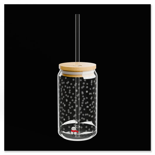 Snowman Sipper Glass