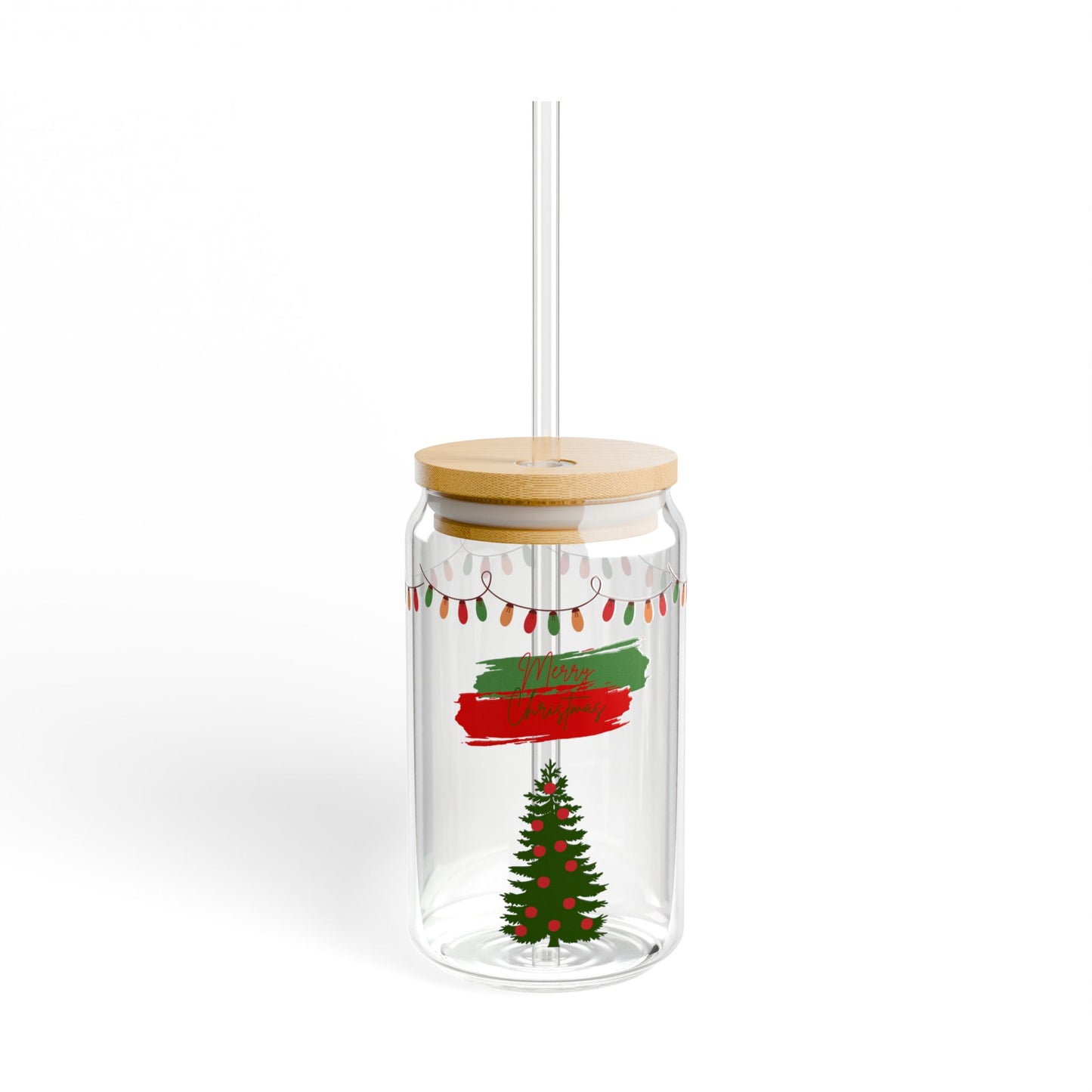 Christmas Tree Sipper Glass