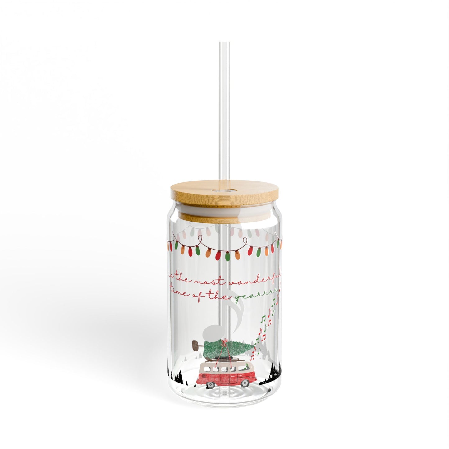 Christmas Sipper Glass, 16oz