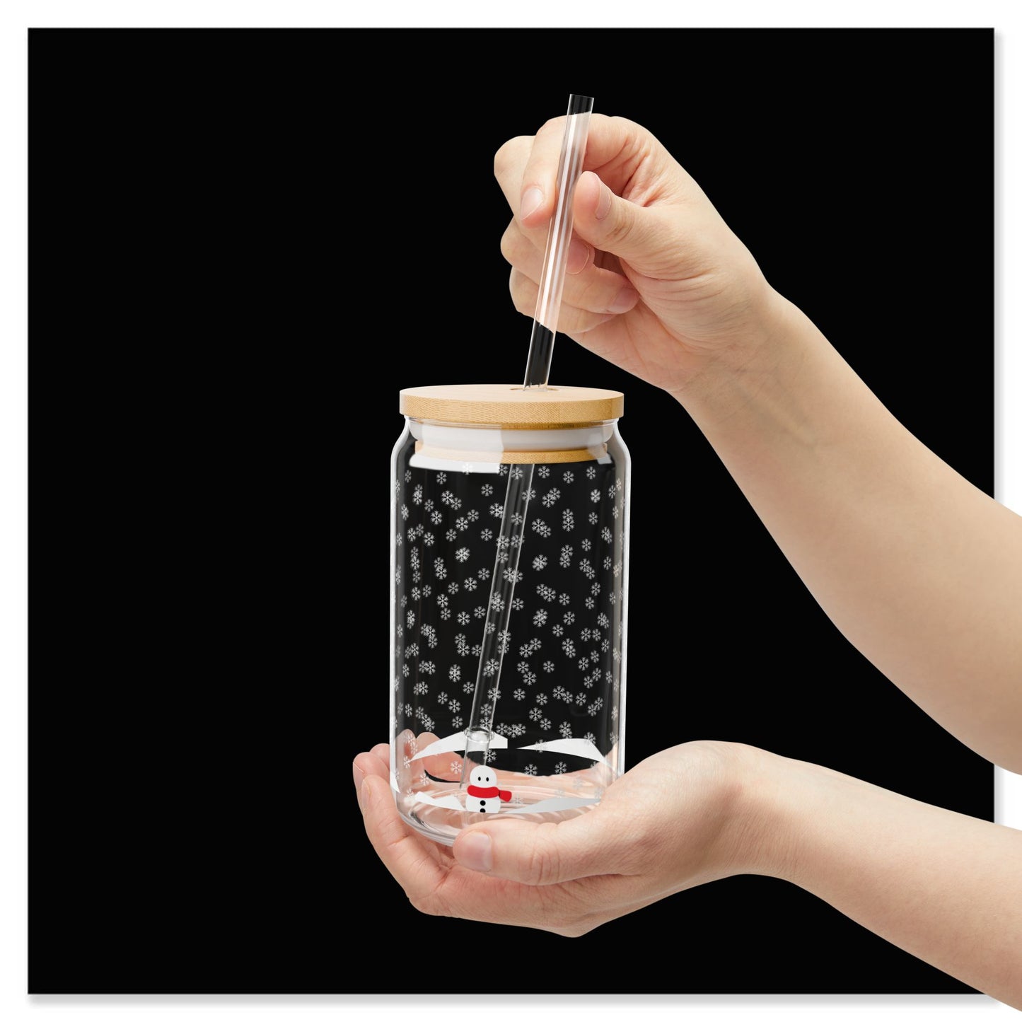 Snowman Sipper Glass