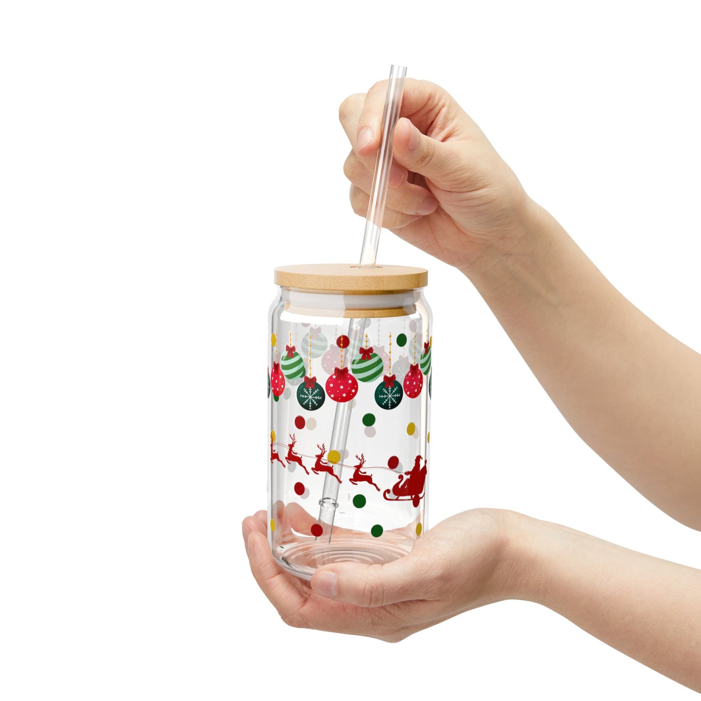 Christmas Sipper Glass, 16oz