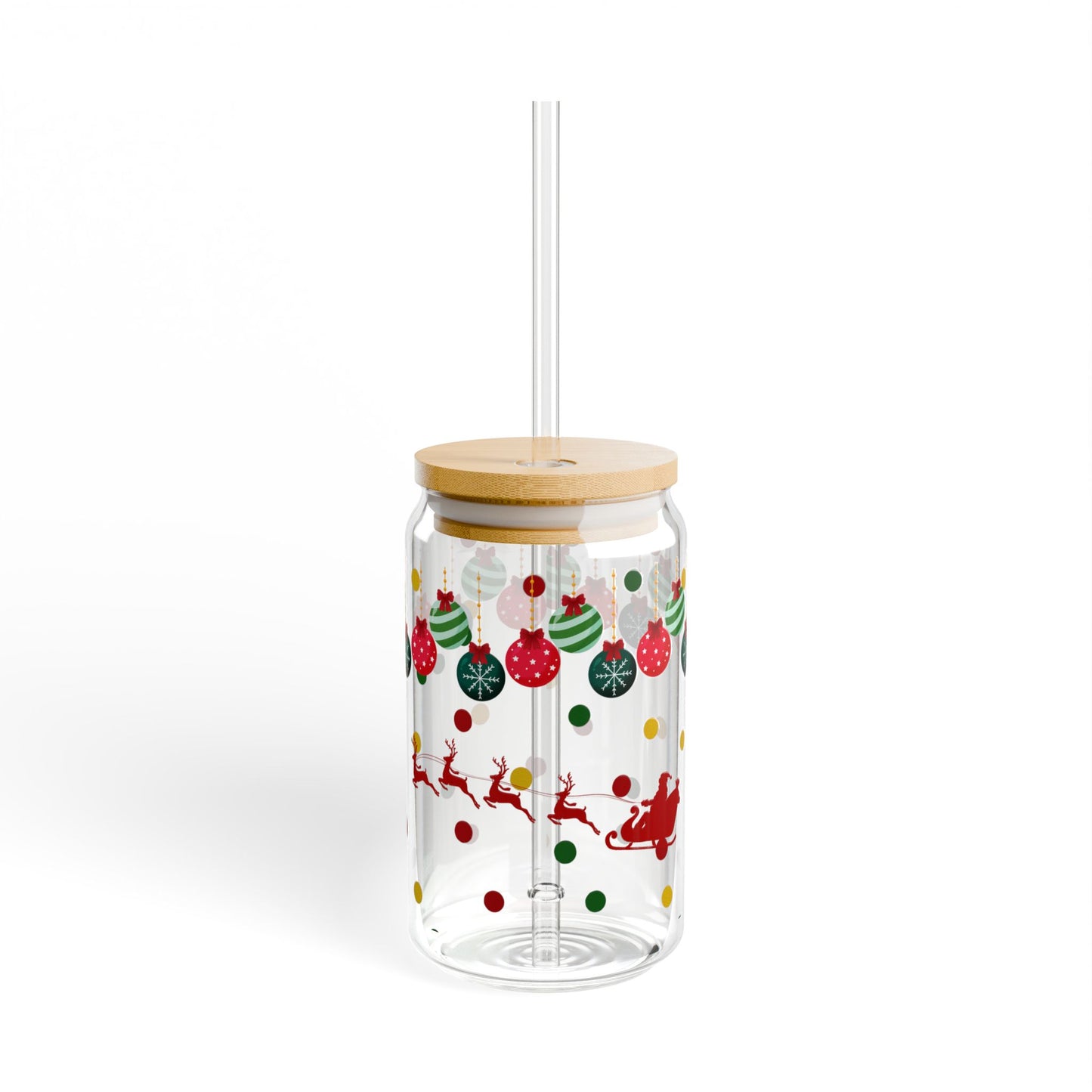 Christmas Sipper Glass, 16oz