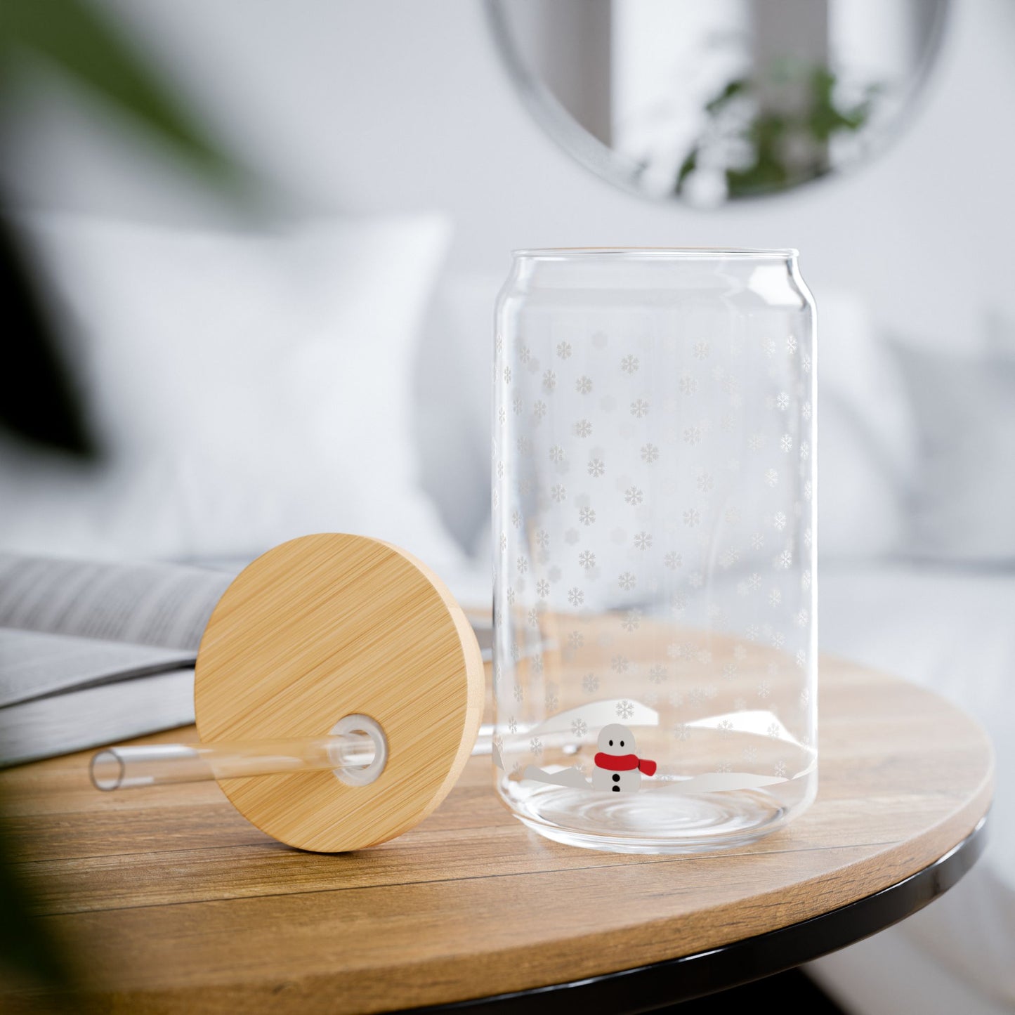 Snowman Sipper Glass