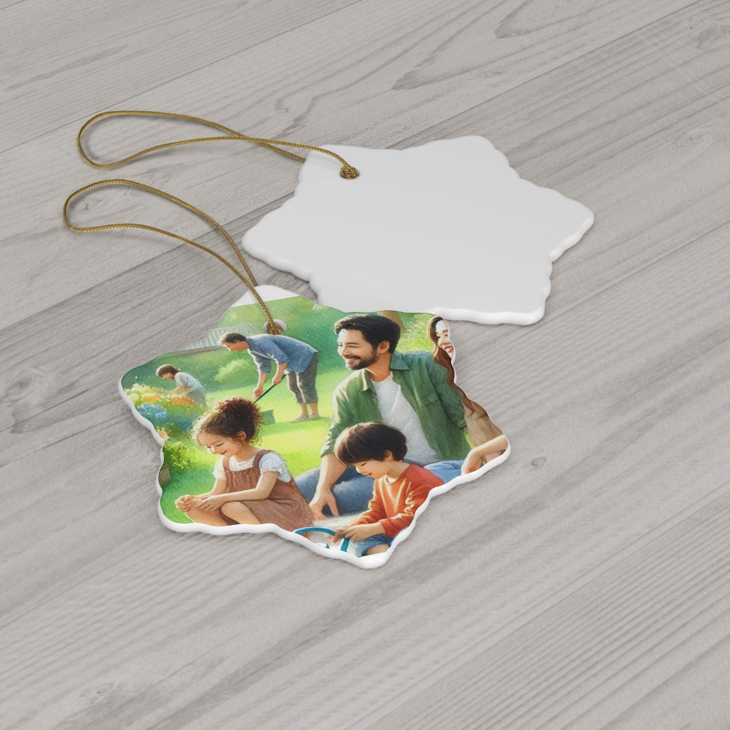 Personalized Christmas Ceramic Ornaments Set